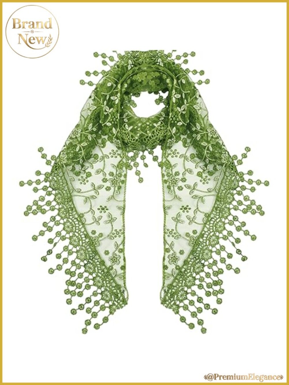 Lace Triangle Scarf Women Floral Shawl Wrap Lightweight Hollow Out